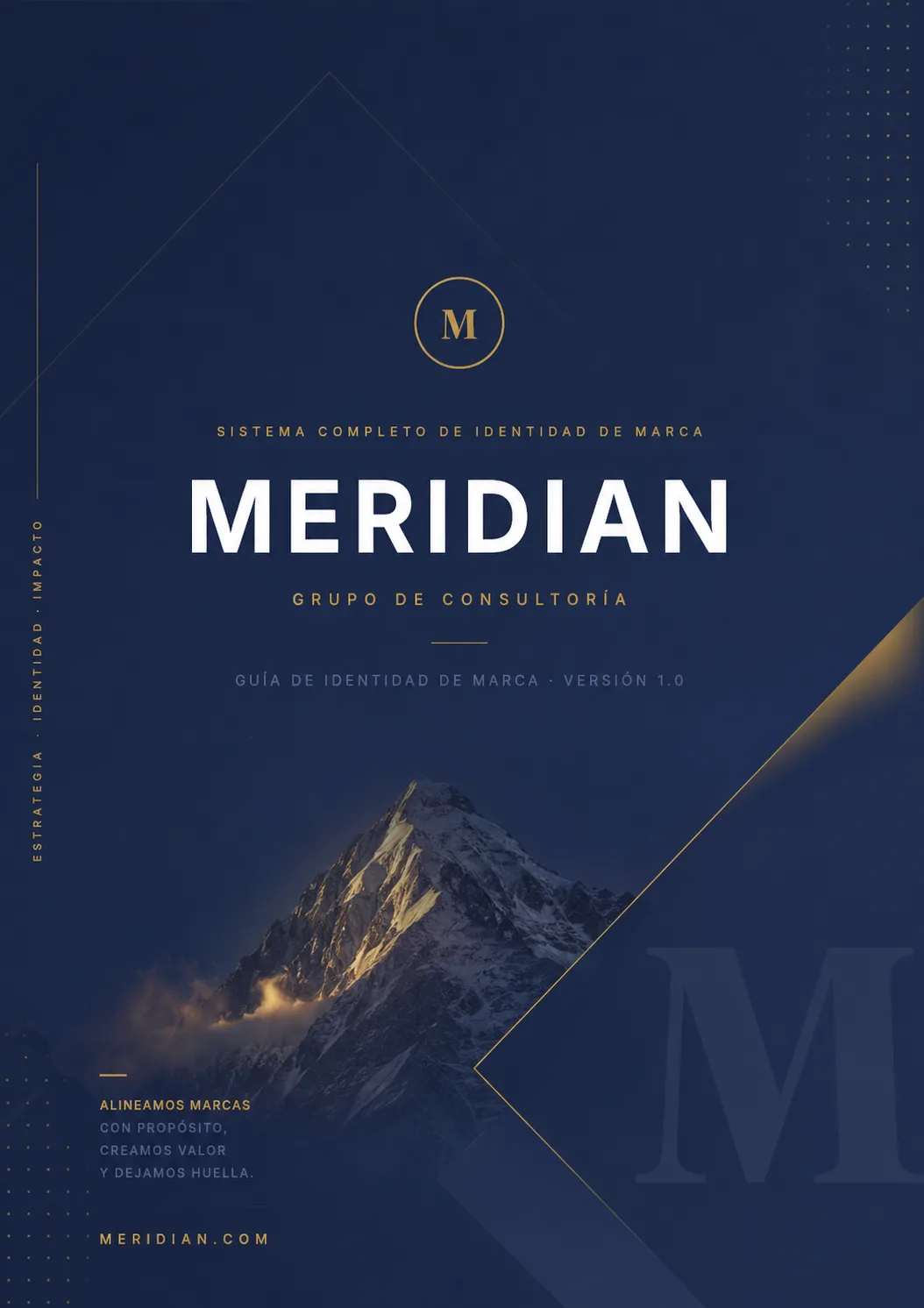 Meridian Brand Kit - guía de marca completa con flipbook interactivo